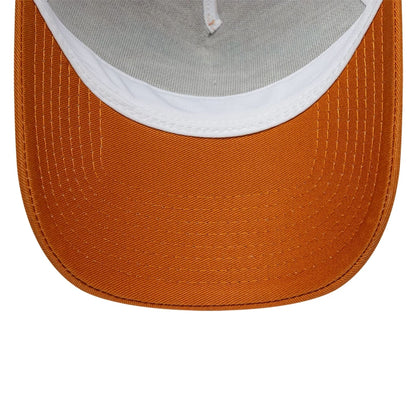 Pictured is this New Era Fishing 9FORTY A-Frame Trucker Adjustable cap in orange. 7