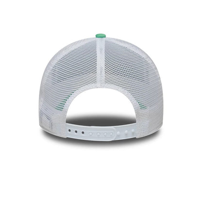 Pictured is this New Era Fishing 9FORTY A-Frame Trucker Adjustable cap in open green. 6