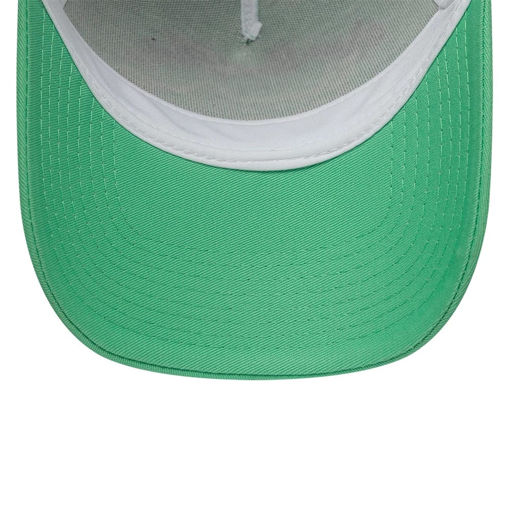 Pictured is this New Era Fishing 9FORTY A-Frame Trucker Adjustable cap in open green. 7