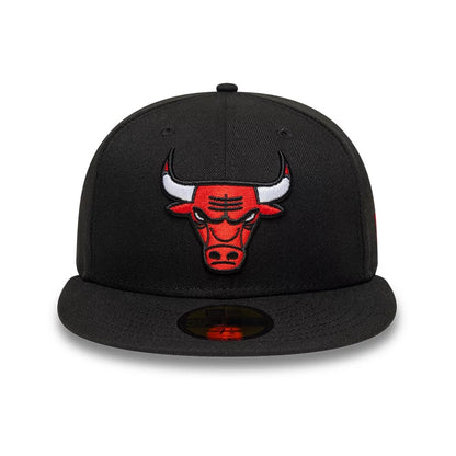 Pictured is this NBA Chicago Bulls 59FIFTY Fitted cap in black. 2