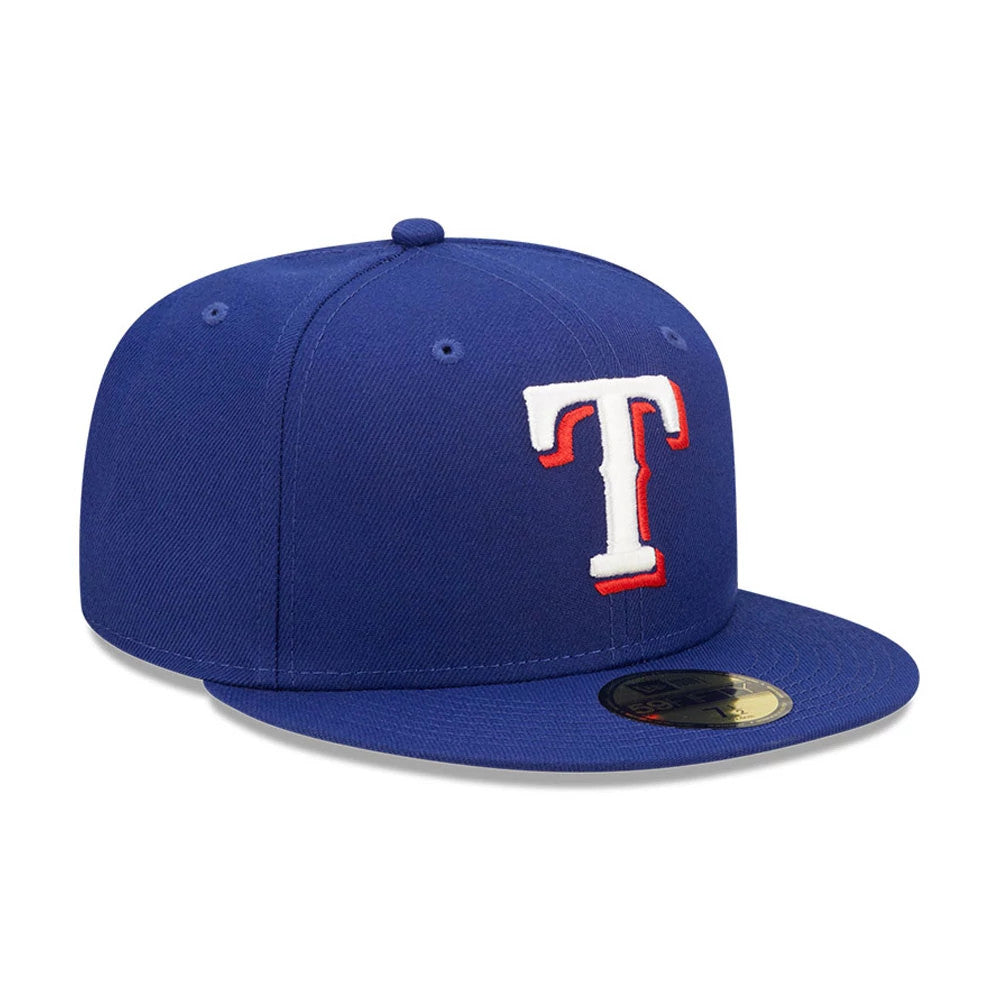 Pictured is this MLB Authentic On Field Texas Rangers 59FIFTY Fitted cap in blue. 4