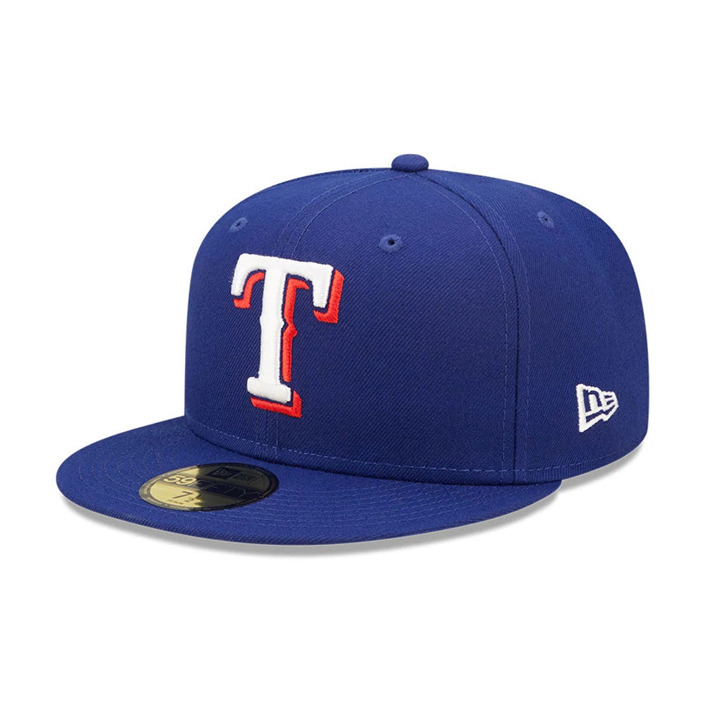 Pictured is this MLB Authentic On Field Texas Rangers 59FIFTY Fitted cap in blue. 1