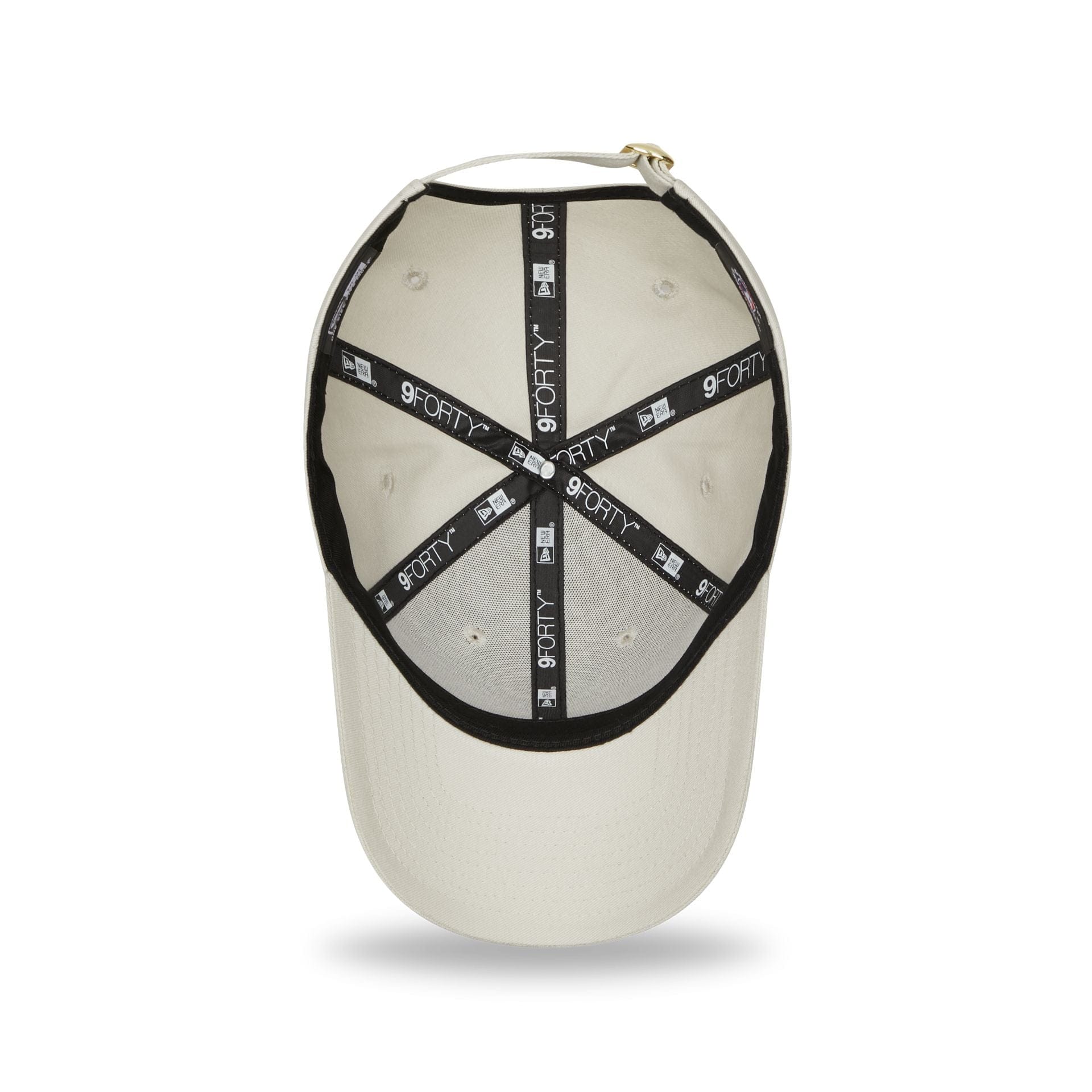 This is a New York Yankees Womens Metallic Logo Cream 9FORTY Adjustable Cap 5