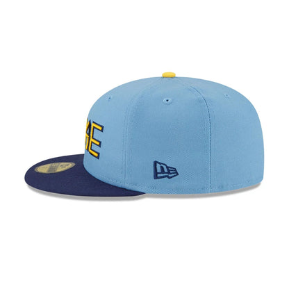 This is a Milwaukee Brewers MLB City Connect 2025 Blue 59FIFTY Fitted Cap 5