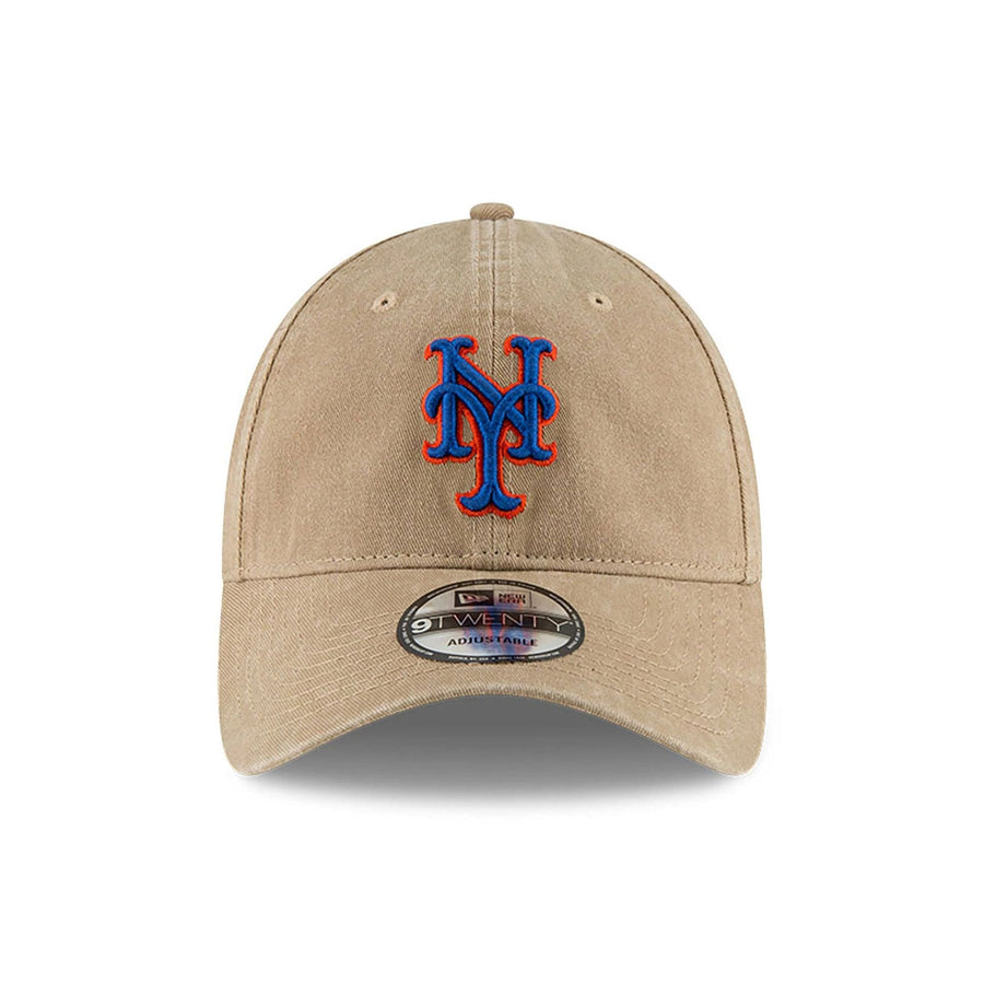 This is a New York Mets MLB Core Classic Beige 9TWENTY Adjustable Cap 2