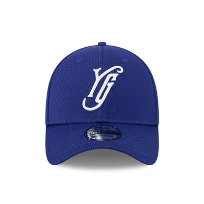 Pictured is this MiLB Batting Practice Hartford Yard Goats 39THIRTY Stretch Fit cap in dark blue. 2