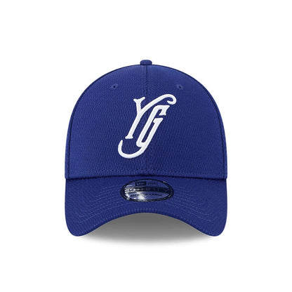 Pictured is this MiLB Batting Practice Hartford Yard Goats 39THIRTY Stretch Fit cap in dark blue. 2