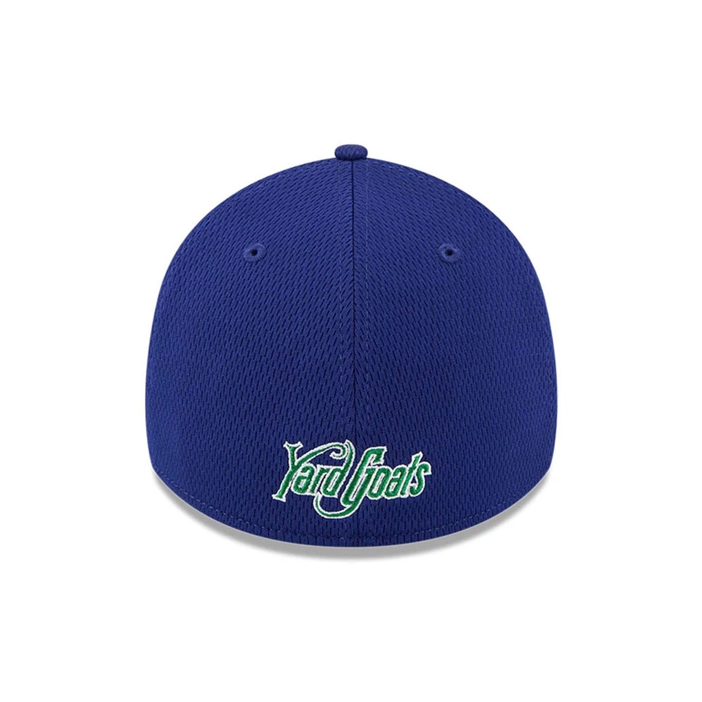 Pictured is this MiLB Batting Practice Hartford Yard Goats 39THIRTY Stretch Fit cap in dark blue. 4