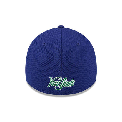 Pictured is this MiLB Batting Practice Hartford Yard Goats 39THIRTY Stretch Fit cap in dark blue. 4