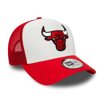 This is a Chicago Bulls Team Colour Red A-Frame Trucker Cap 3
