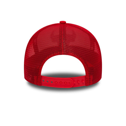 This is a Chicago Bulls Team Colour Red A-Frame Trucker Cap 4