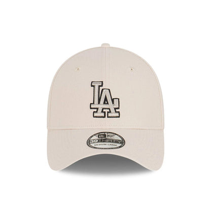 This is a LA Dodgers Stone Grey Cream 39THIRTY Stretch Fit Cap 2