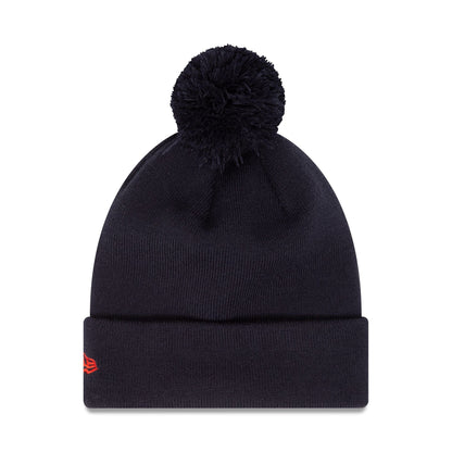 This is a Red Bull Essential Blue Bobble Knit Beanie Hat 2