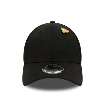 This is a New Era Flag Logo Gold Pin Badge 4