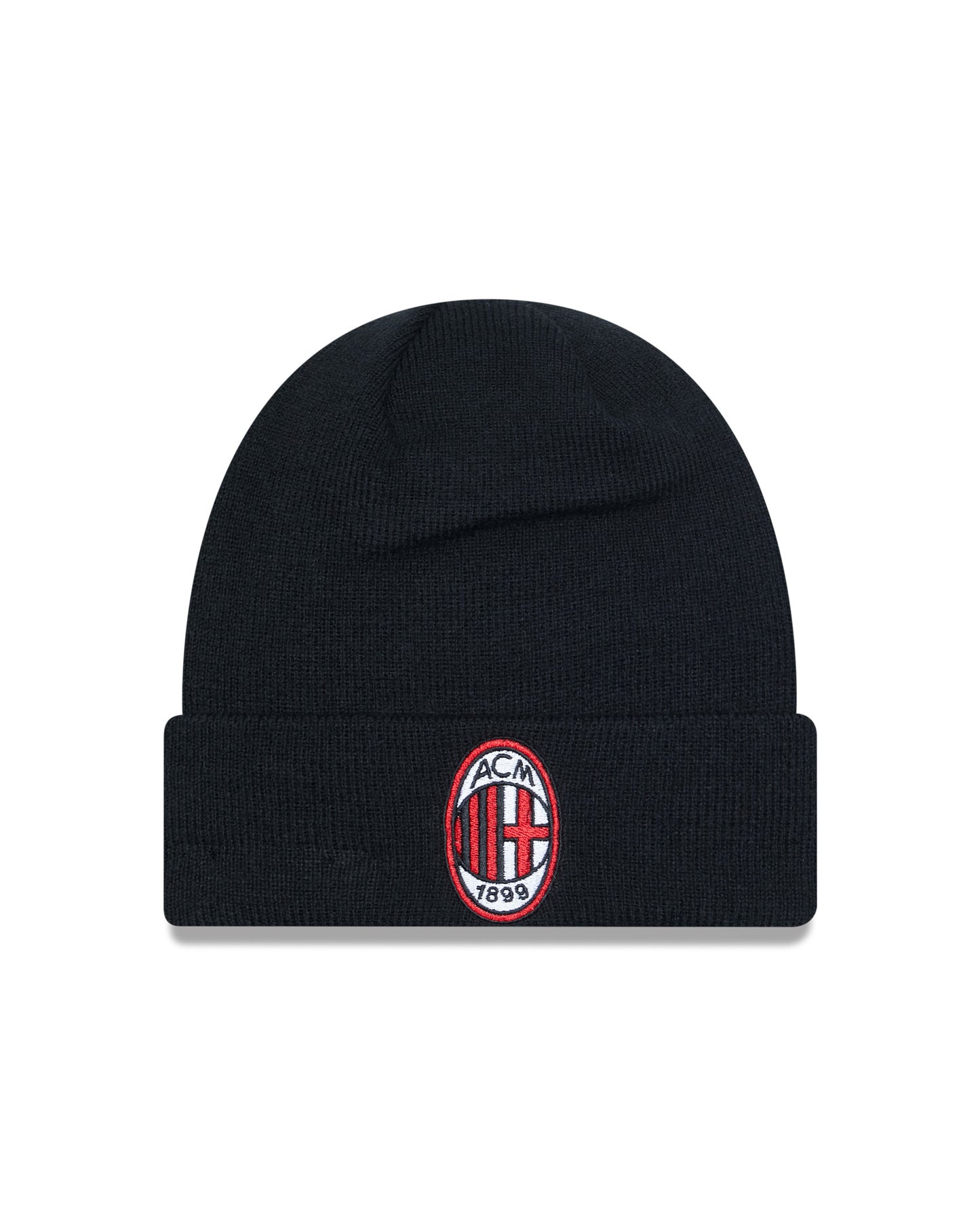 This is a AC Milan Black Cuff Knit Beanie Hat 3