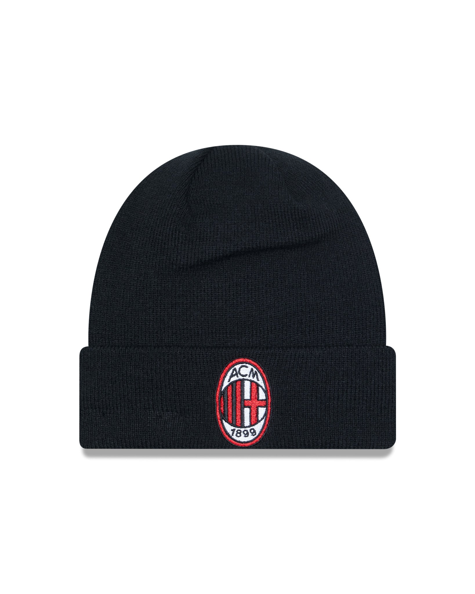 This is a AC Milan Black Cuff Knit Beanie Hat 3