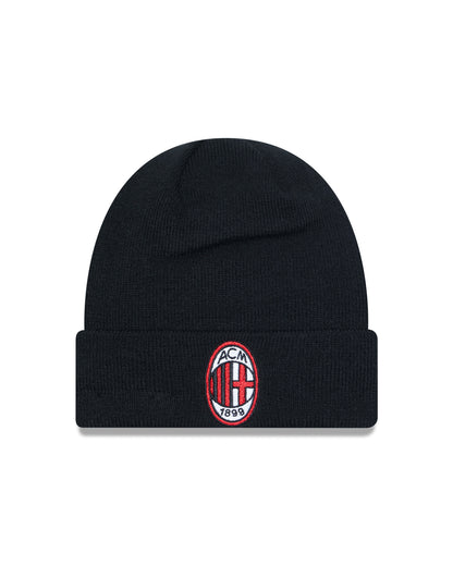 This is a AC Milan Black Cuff Knit Beanie Hat 3