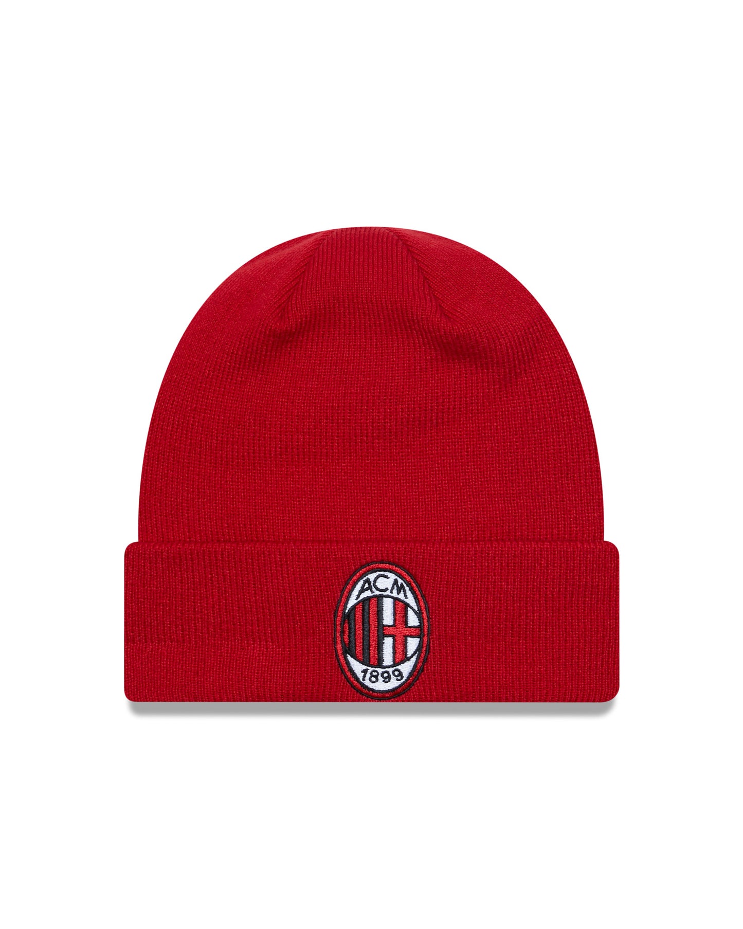 This is a AC Milan Red Cuff Knit Beanie Hat 3