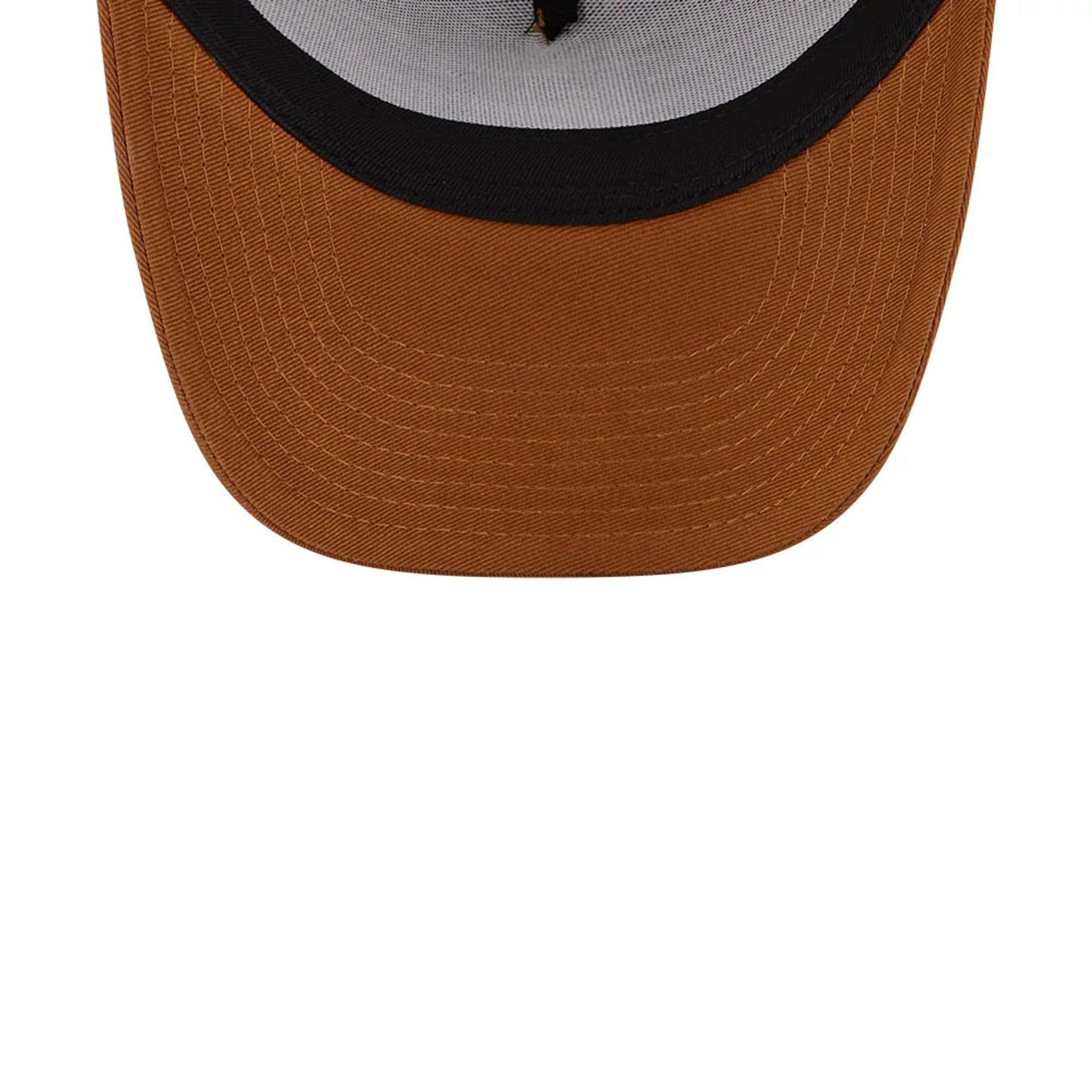 This is a Youth MLB League Essential LA Dodgers Brown 9FORTY Trucker Cap 5