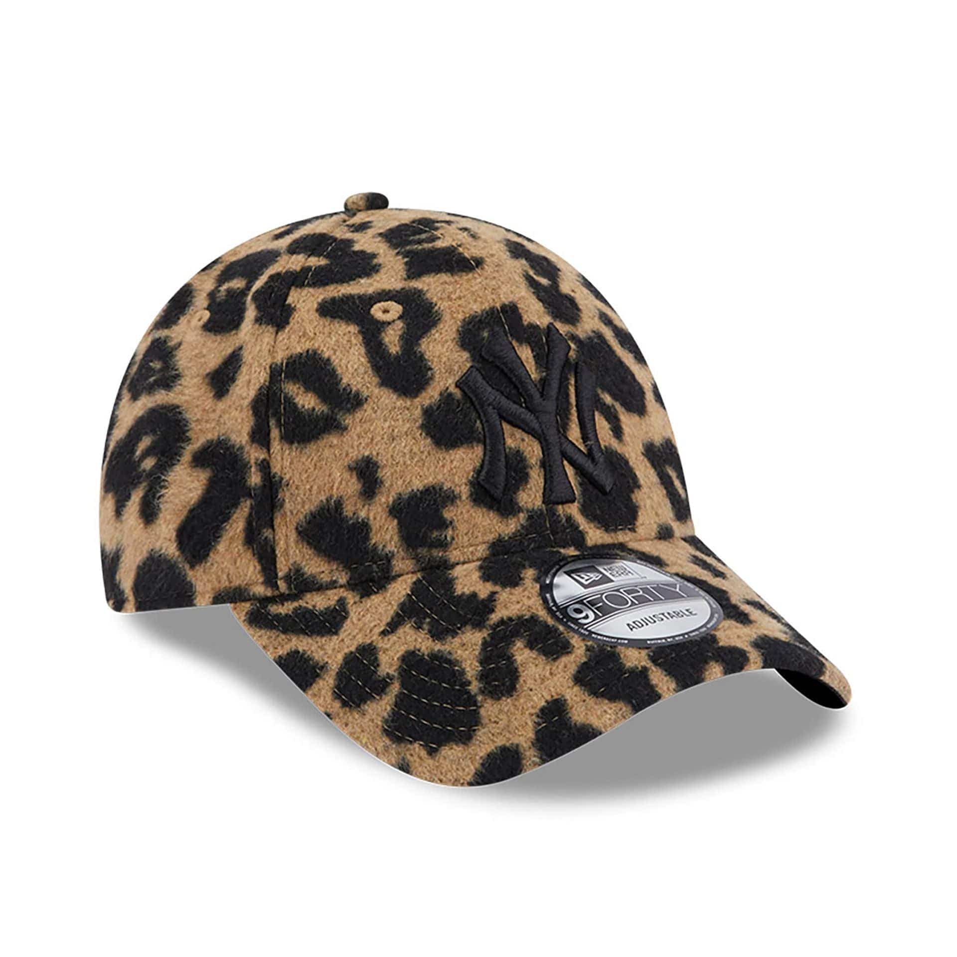 This is a New York Yankees Womens Leopard All Over Print 9FORTY Adjustable Cap 4