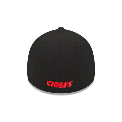 Pictured is this NFL Evergreen Kansas City Chiefs 39THIRTY Stretch Fit cap in black. 4