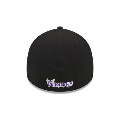 Pictured is this NFL Evergreen Minnesota Vikings 39THIRTY Stretch Fit cap in black. 4