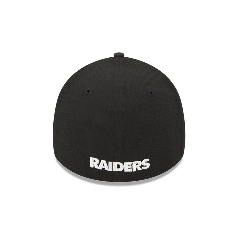 Pictured is this NFL Evergreen Las Vegas Raiders 39THIRTY Stretch Fit cap in black. 4