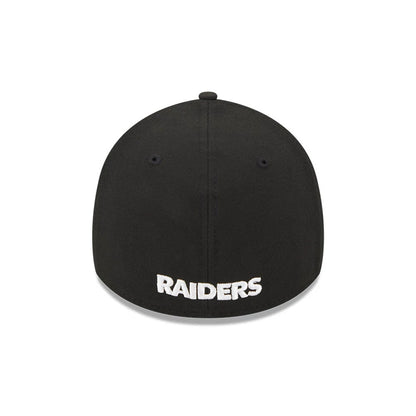 Pictured is this NFL Evergreen Las Vegas Raiders 39THIRTY Stretch Fit cap in black. 4