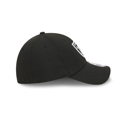 Pictured is this NFL Evergreen Las Vegas Raiders 39THIRTY Stretch Fit cap in black. 6