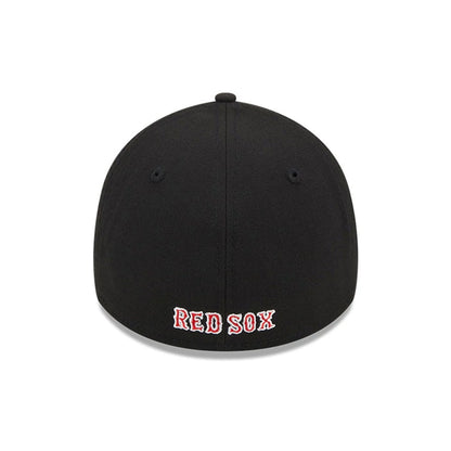 Pictured is this MLB Evergreen Boston Red Sox 39THIRTY Stretch Fit cap in black. 4