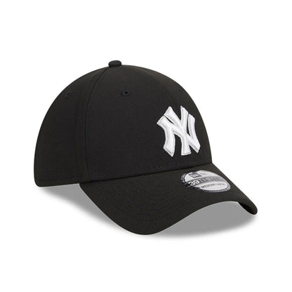 Pictured is this MLB Evergreen New York Yankees 39THIRTY Stretch Fit cap in black. 10