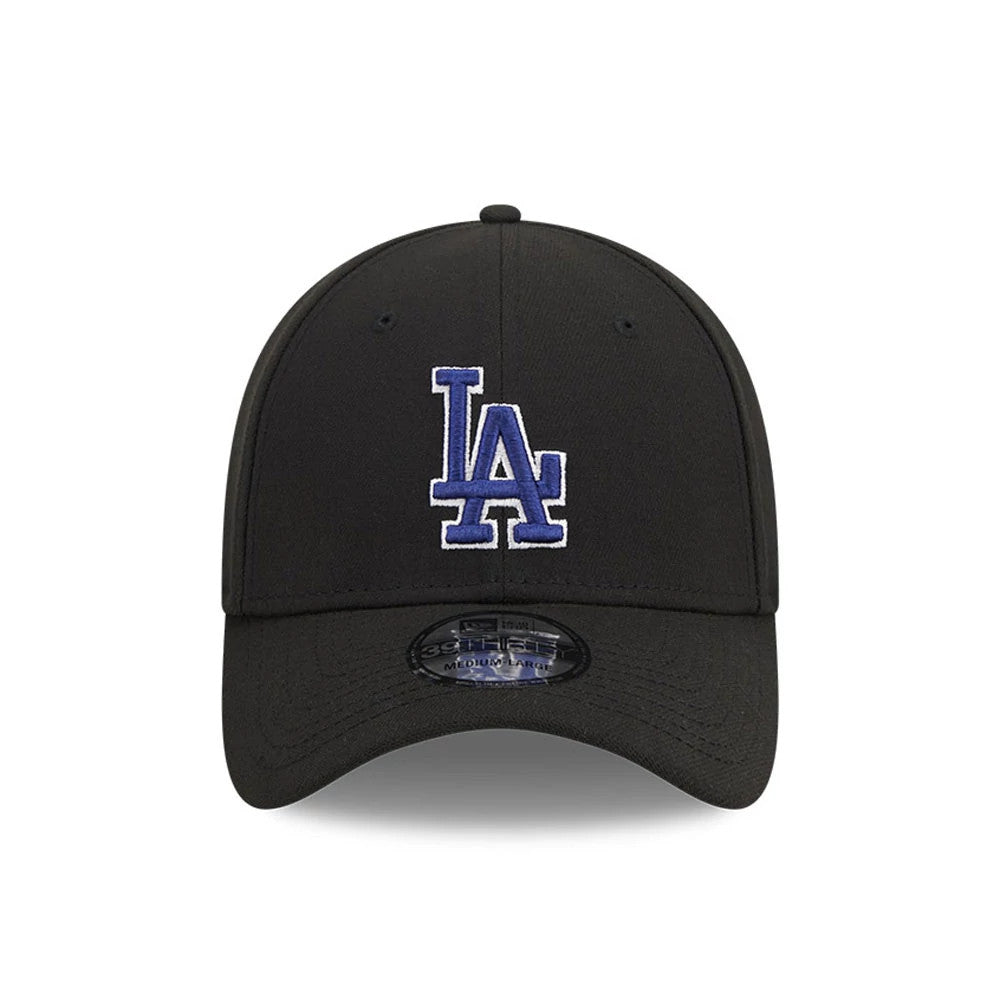 Pictured is this MLB Evergreen LA Dodgers 39THIRTY Stretch Fit cap in black. 2