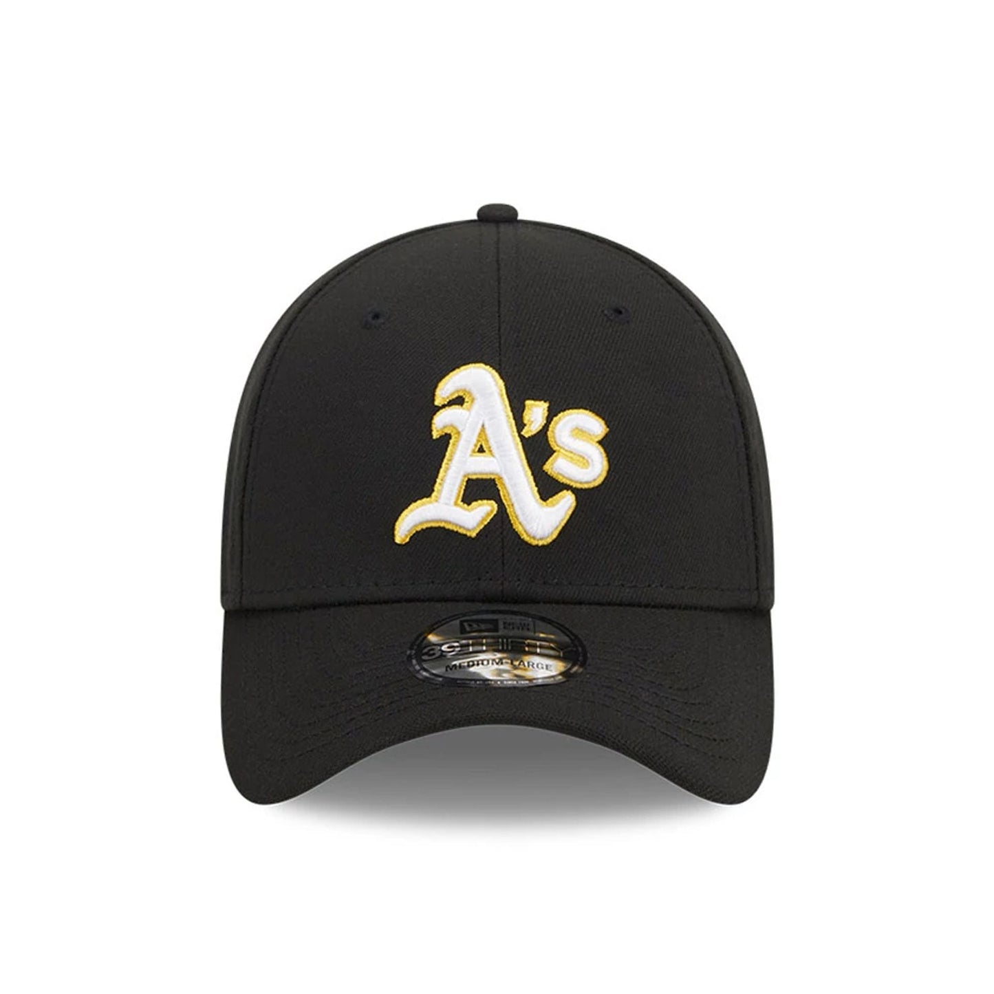 Pictured is this MLB Evergreen Athletics 39THIRTY Stretch Fit cap in black. 2
