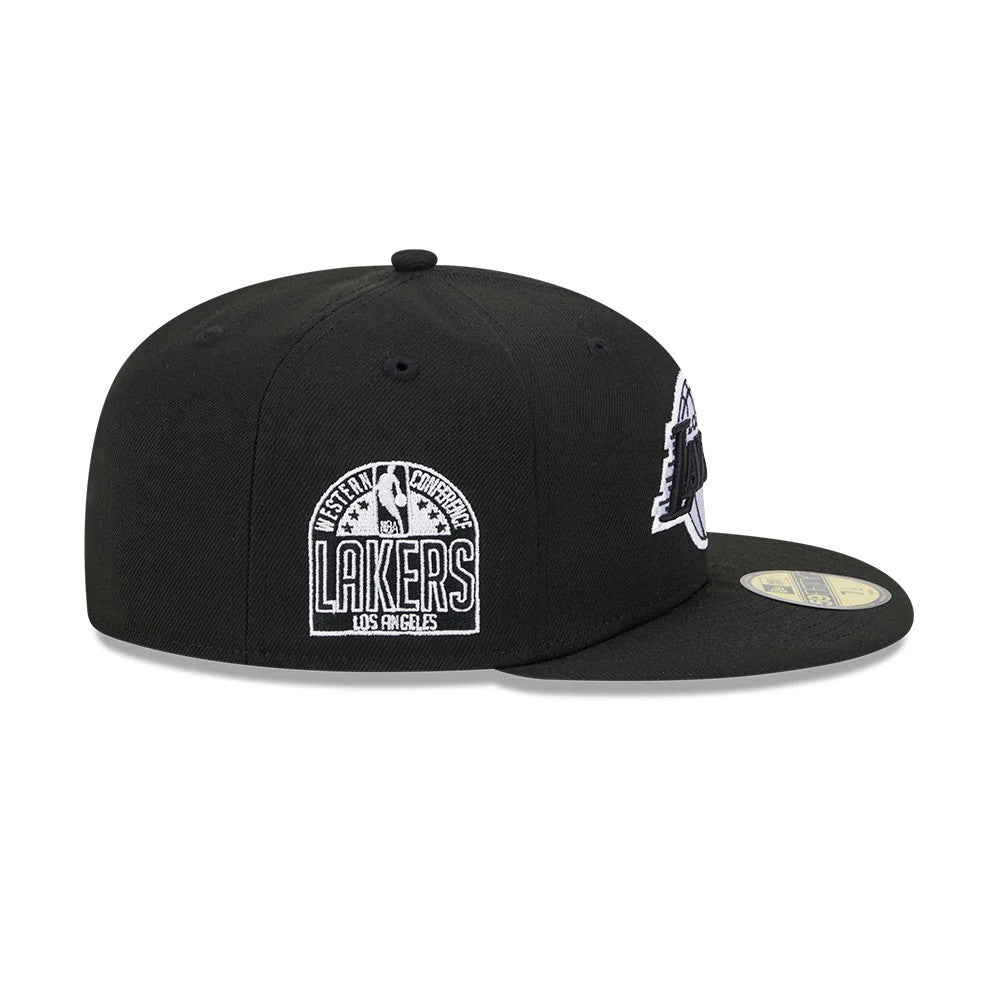 Pictured is this NBA Evergreen LA Lakers 59FIFTY Fitted cap in black. 5