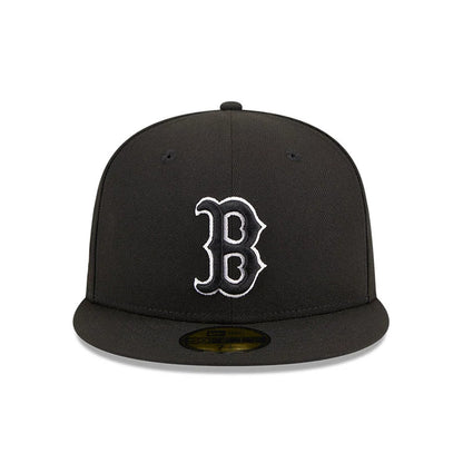 Pictured is this MLB Evergreen Boston Red Sox 59FIFTY Fitted cap in black. 3