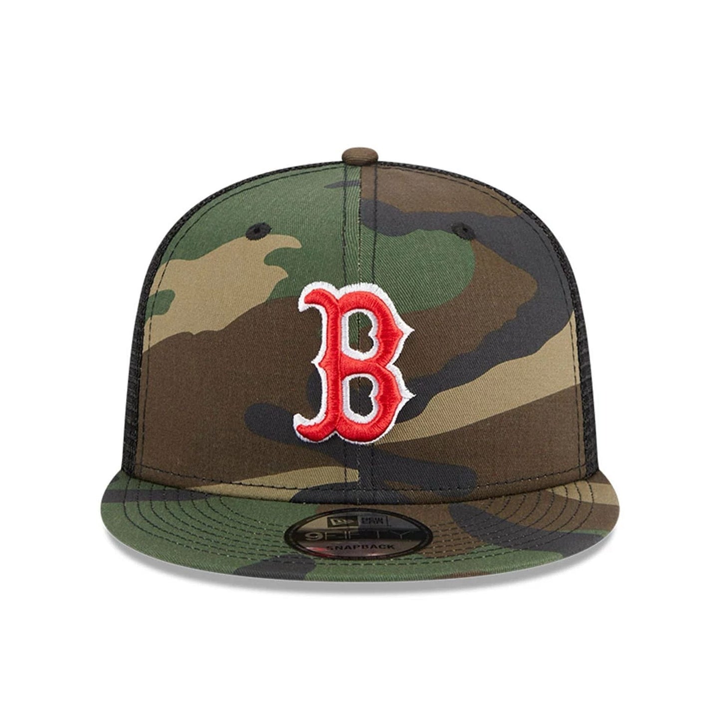 Pictured is this MLB Evergreen Boston Red Sox 9FIFTY Trucker cap in camo. 3