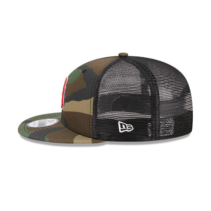 Pictured is this MLB Evergreen Boston Red Sox 9FIFTY Trucker cap in camo. 6