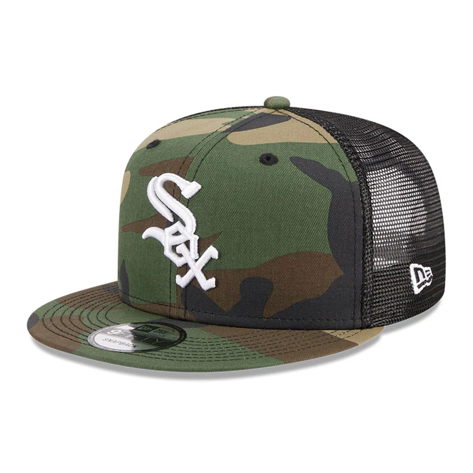 Pictured is this MLB Evergreen Chicago White Sox 9FIFTY Trucker cap in camo. 1