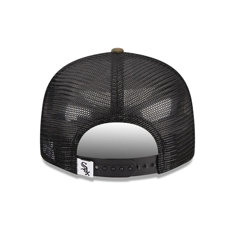 Pictured is this MLB Evergreen Chicago White Sox 9FIFTY Trucker cap in camo. 5