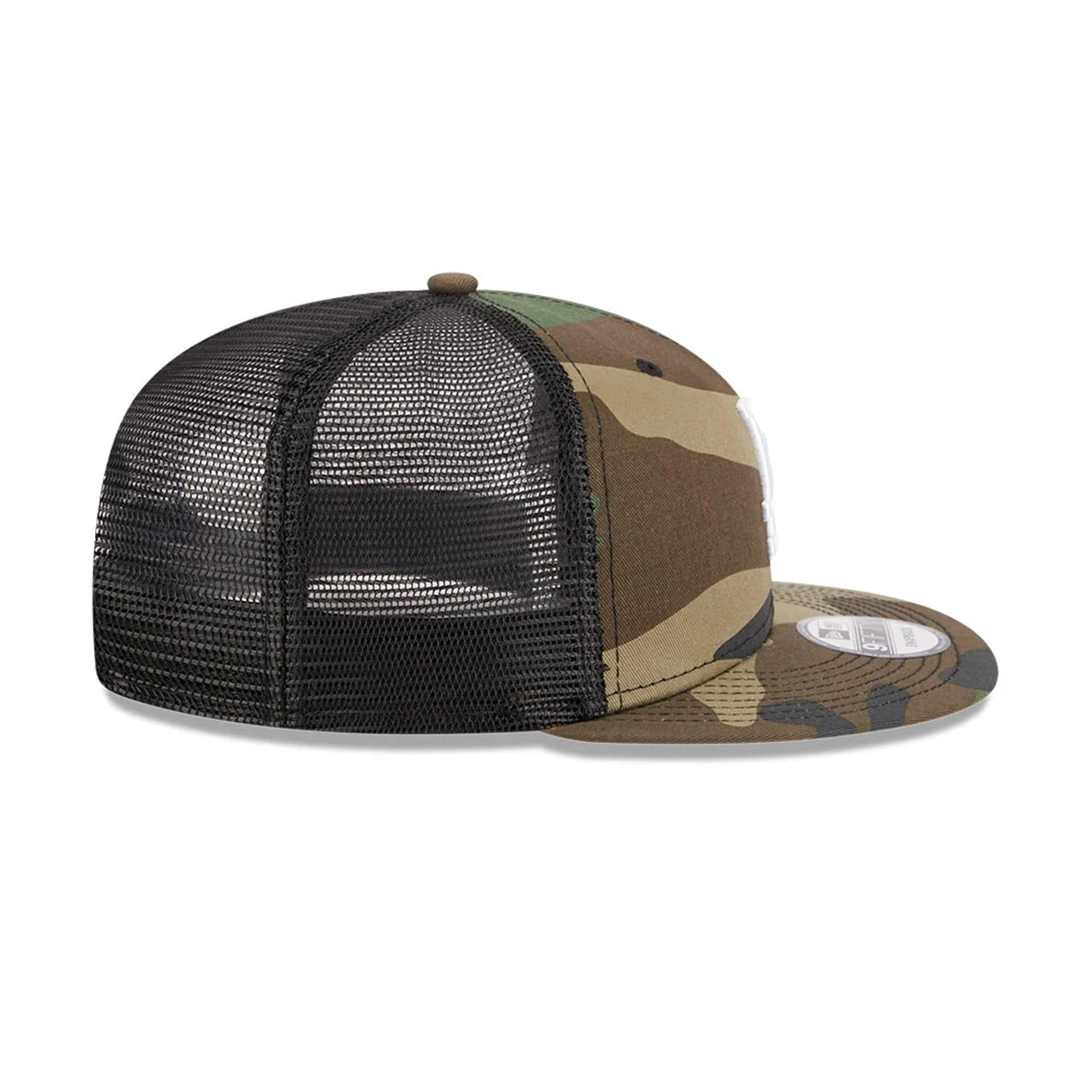 Pictured is this MLB Evergreen LA Dodgers 9FIFTY Trucker cap in camo. 7