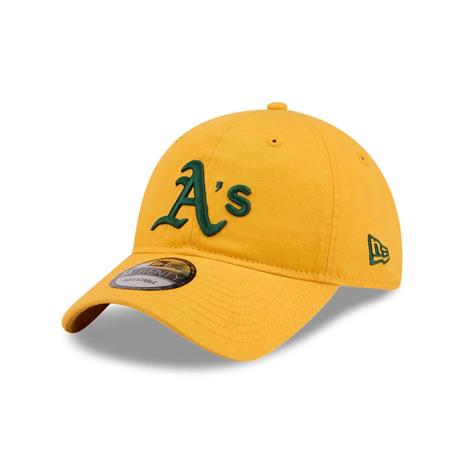 Pictured is this MLB Evergreen Athletics 9TWENTY cap in dark yellow. 1