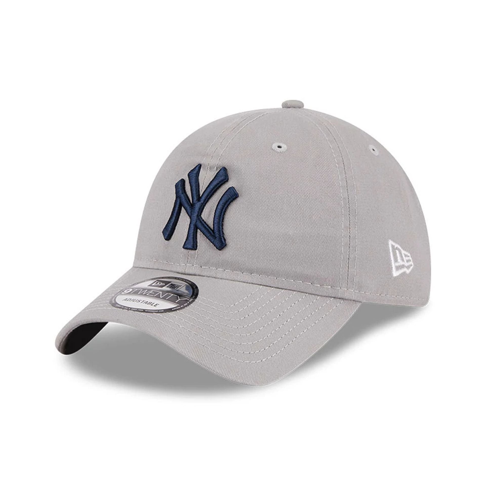 Pictured is this MLB Evergreen New York Yankees 9TWENTY cap in grey. 1
