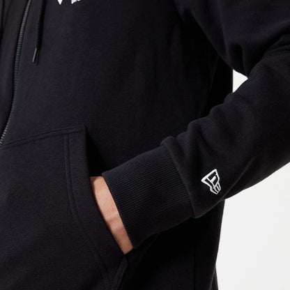 The Male model is wearing New York Yankees MLB Essential Black Full Zip Hoodie 4