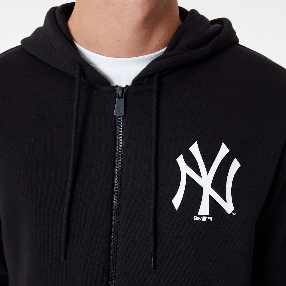 MLB Essential New York Yankees Black Full Zip Hoodie | NEC UK