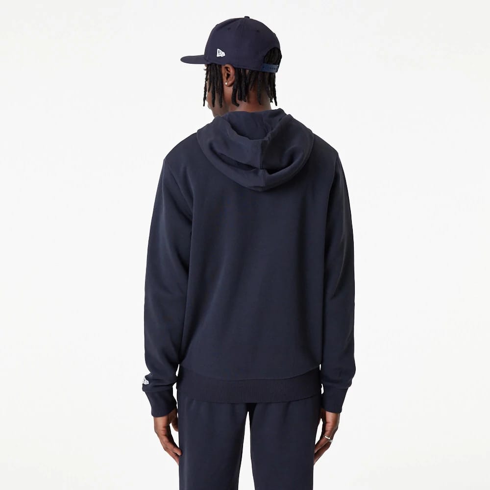 The Male model is wearing New York Yankees MLB Essential Navy Full Zip Hoodie 2