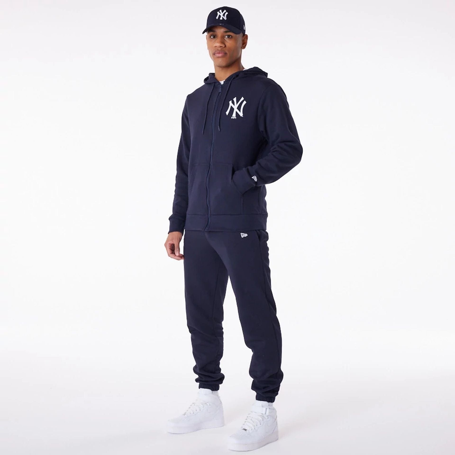 MLB Essential New York Yankees Navy Full Zip Hoodie | NEC UK