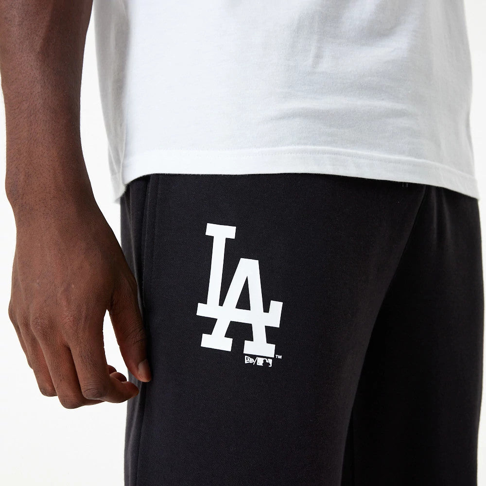 The Male model is wearing LA Dodgers MLB Essential Black Joggers 5
