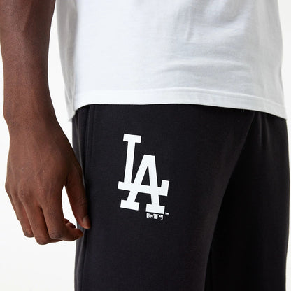 The Male model is wearing LA Dodgers MLB Essential Black Joggers 5