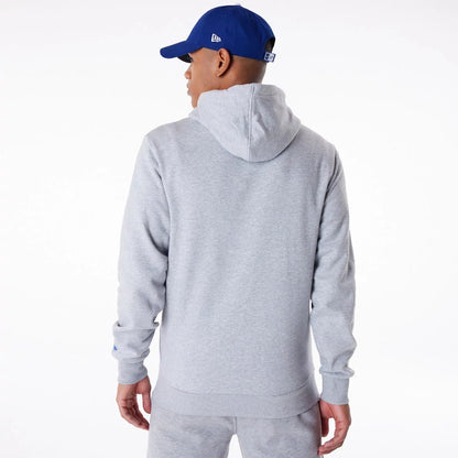 The Male model is wearing LA Dodgers MLB Regular Grey Pullover Hoodie 6