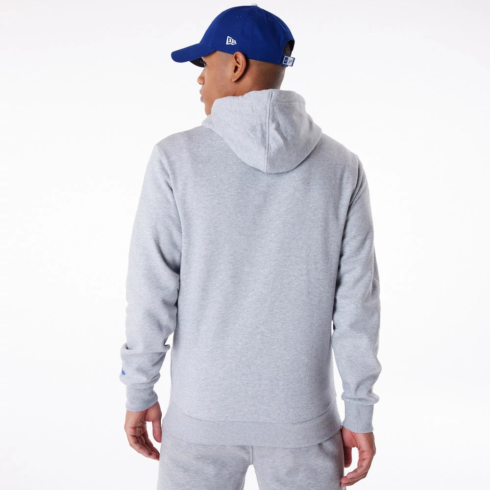 The Male model is wearing LA Dodgers MLB Regular Grey Pullover Hoodie 6
